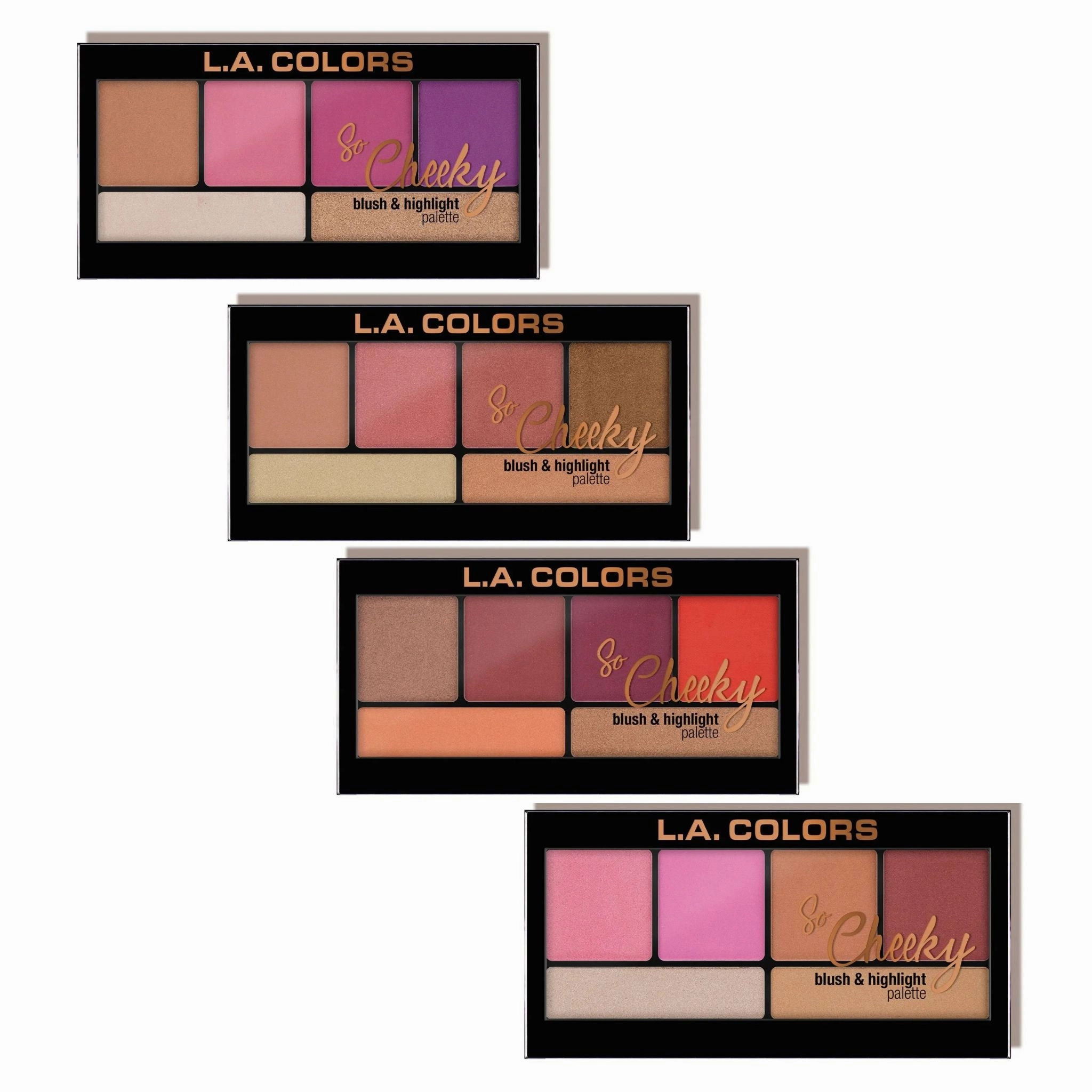 L.A. Colors So Cheeky Blush & Highlighter - Wholesale Display 60 Units (CAD91.1)