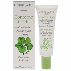 L'Erbolario Eye Contour Gel - Contains Plant Protein And Ginseng - Light, Non Greasy Cream - Helps Reduce Under-Eye Bags And Circles - Provides A Fresh Sense Of Well-Being - Paraben Free - 0.5 Oz