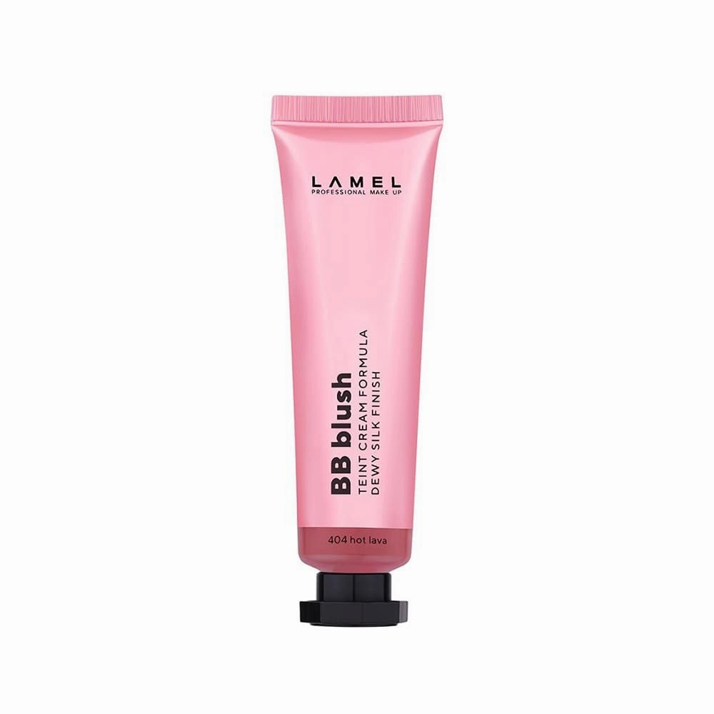 LAMEL Dewy Silk Finish Teint Cream Face BB Blush, 404 Hot Lava, 10ml