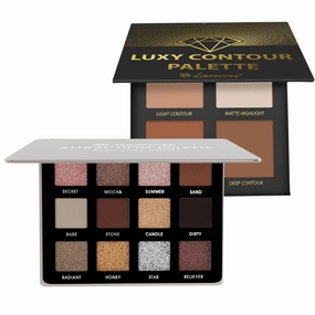 Lamora Attraction Smokey Eyeshadow Palette with Powder Contour Palette
