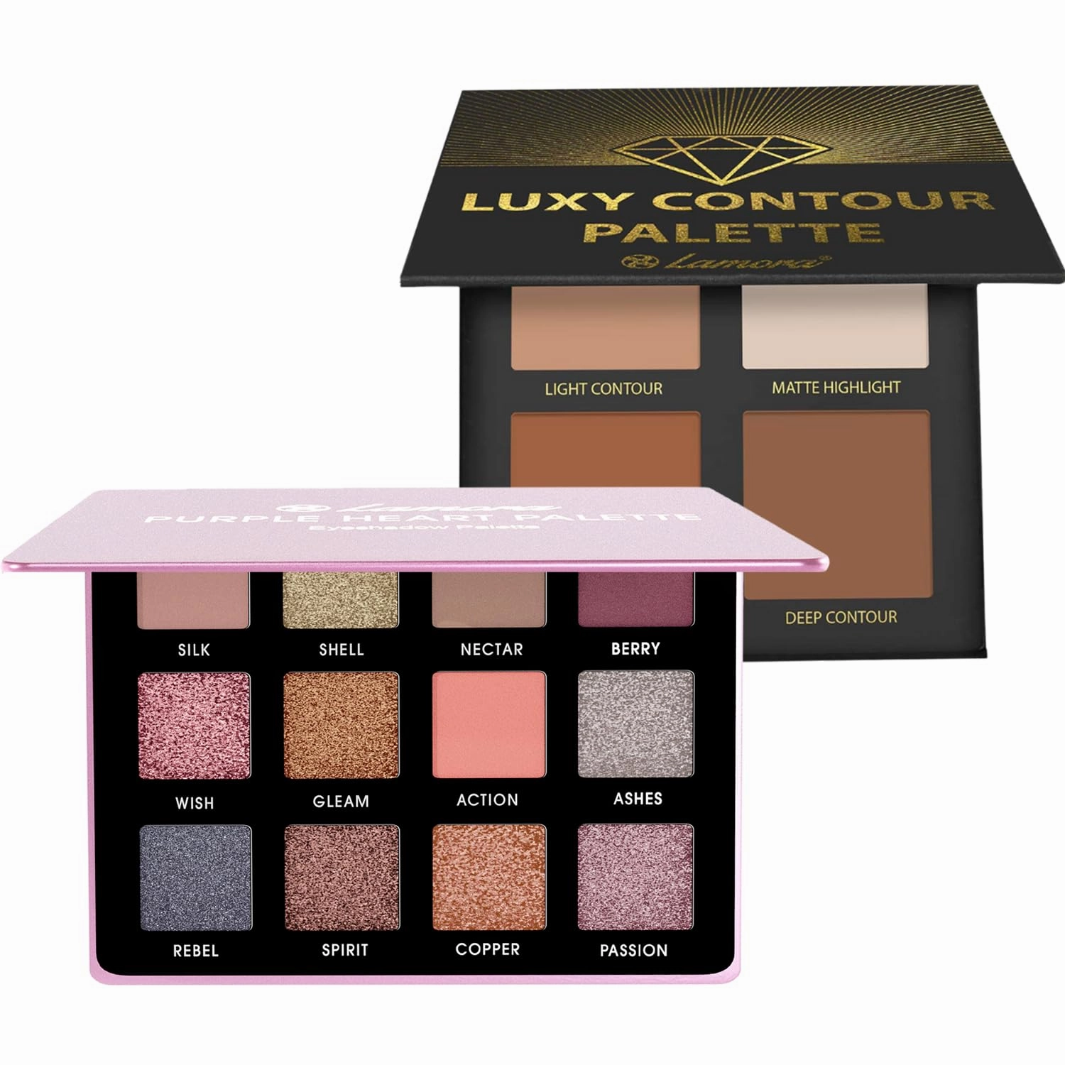 Lamora Rose Smokey Eyeshadow Palette with Powder Contour Palette