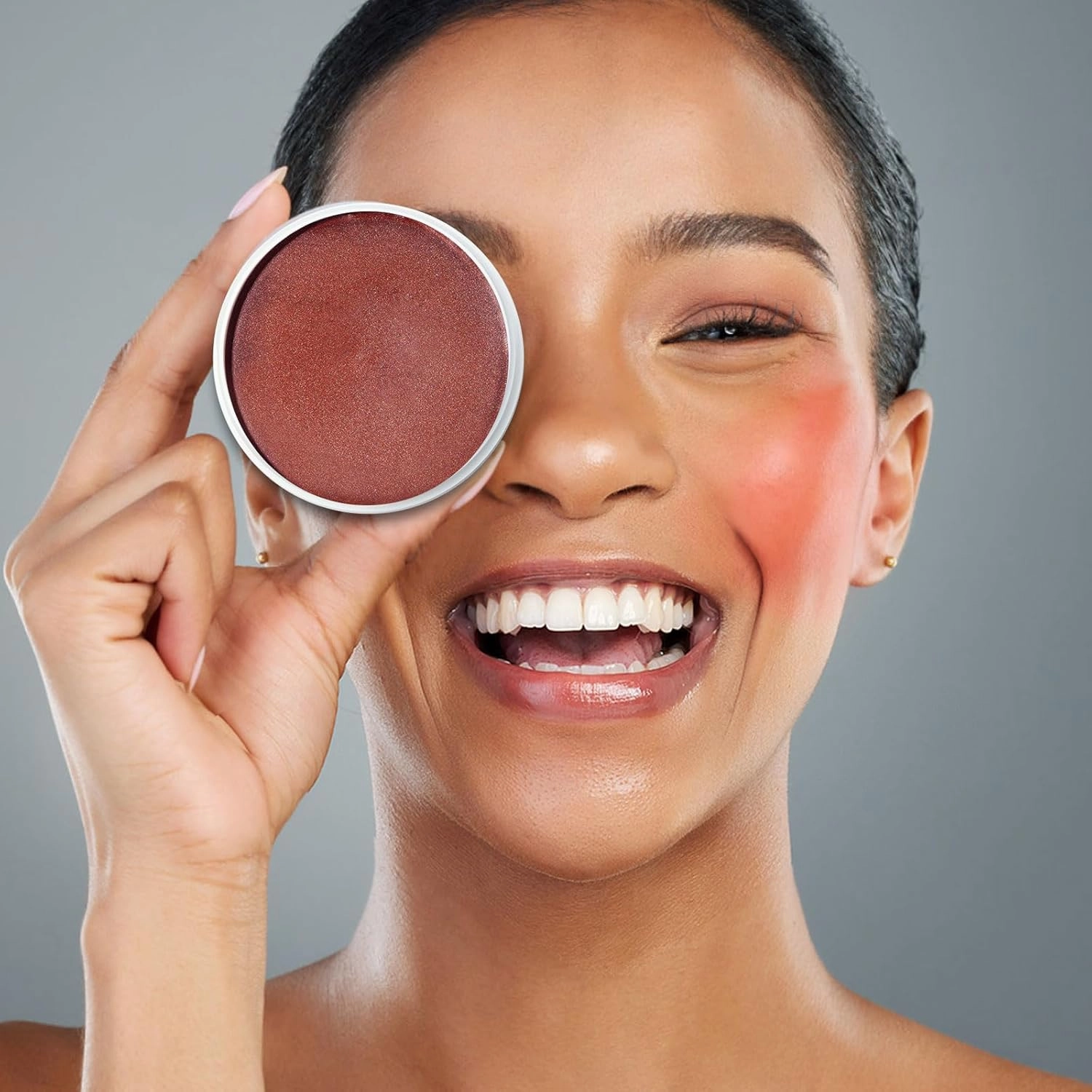 Lamu's Cosmetics Moisturizing Miracle Balm, Multi Glow Balm, Face Blush Cream Blush for Cheeks,Radiant Finish, Hydrating,Natural Glow 50g/ 1.75 Oz (BRIGHT BRONZE)