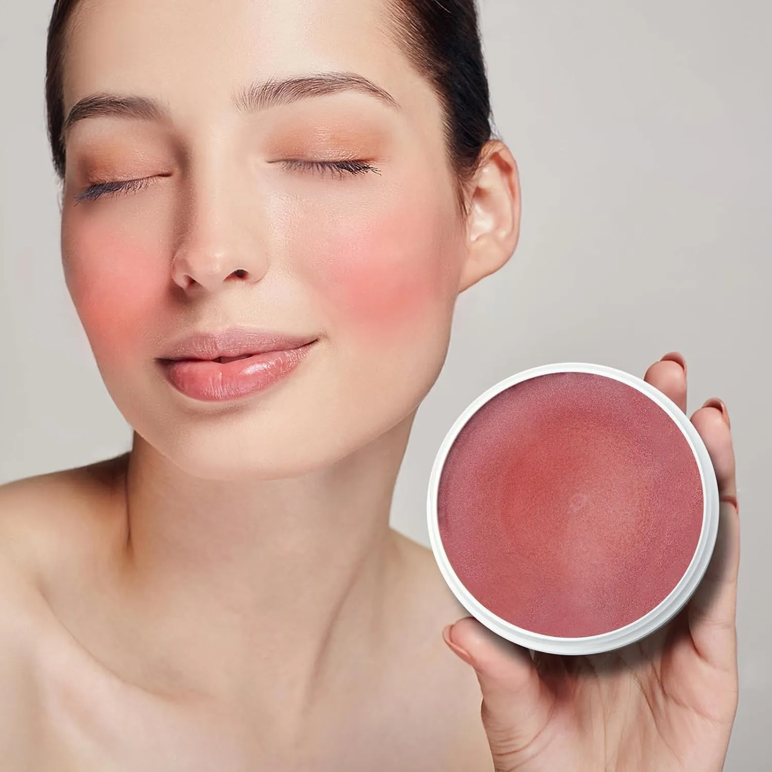 Lamu's Cosmetics Moisturizing Miracle Balm, Multi Glow Balm,Face Blush Cream Blush for Cheeks,Radiant Finish, Hydrating,Natural Glow 50g/ 1.75 Oz(FLUSHED)