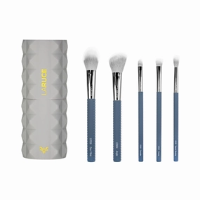 Laruce Beauty Makeup Brush Set – Set of 5 Premium Vegan Brushes for Full Face, Blush, Bronzer, Concealer, Eyeshadow, Contour, and Blend (5 pcs)