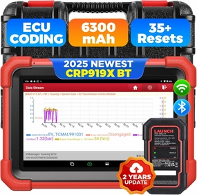 LAUNCH X431 CRP919XBT Elite OBD2 Scanner 2025 Wireless Bidirectional Scan Tool, ECU Coding, CANFD&DOIP, Full System Car Diagnostic Tool, FCA AutoAuth, V.A.G Guided, 35  Resets, 2 Years Free Update
