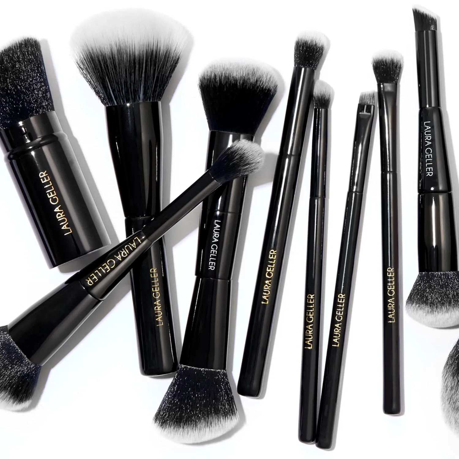 LAURA GELLER NEW YORK Dual-Ended Blush   Bronzer Brush - Blush Bronzer Contour Face Makeup Brush