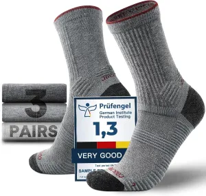 Lightweight Micro Crew Hiking Socks Coolmax Merino Wool Compression Moisture Wicking Anti-Blister Cushioned