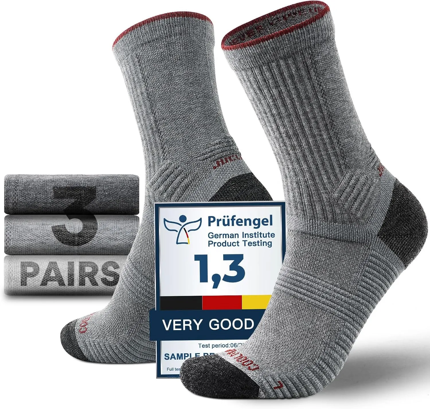 Lightweight Micro Crew Hiking Socks Coolmax Merino Wool Compression Moisture Wicking Anti-Blister Cushioned