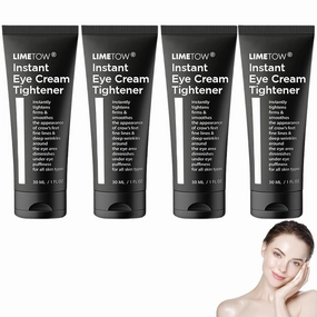 LIMETOW Instant Eye Cream Tightener, Anti Aging Eye Cream For Dark Circles, Puffiness & Bags, Reduce Wrinkles, Fine Lines, Moisturizating Skin, Suitable for All Skin Types (4 Pack)