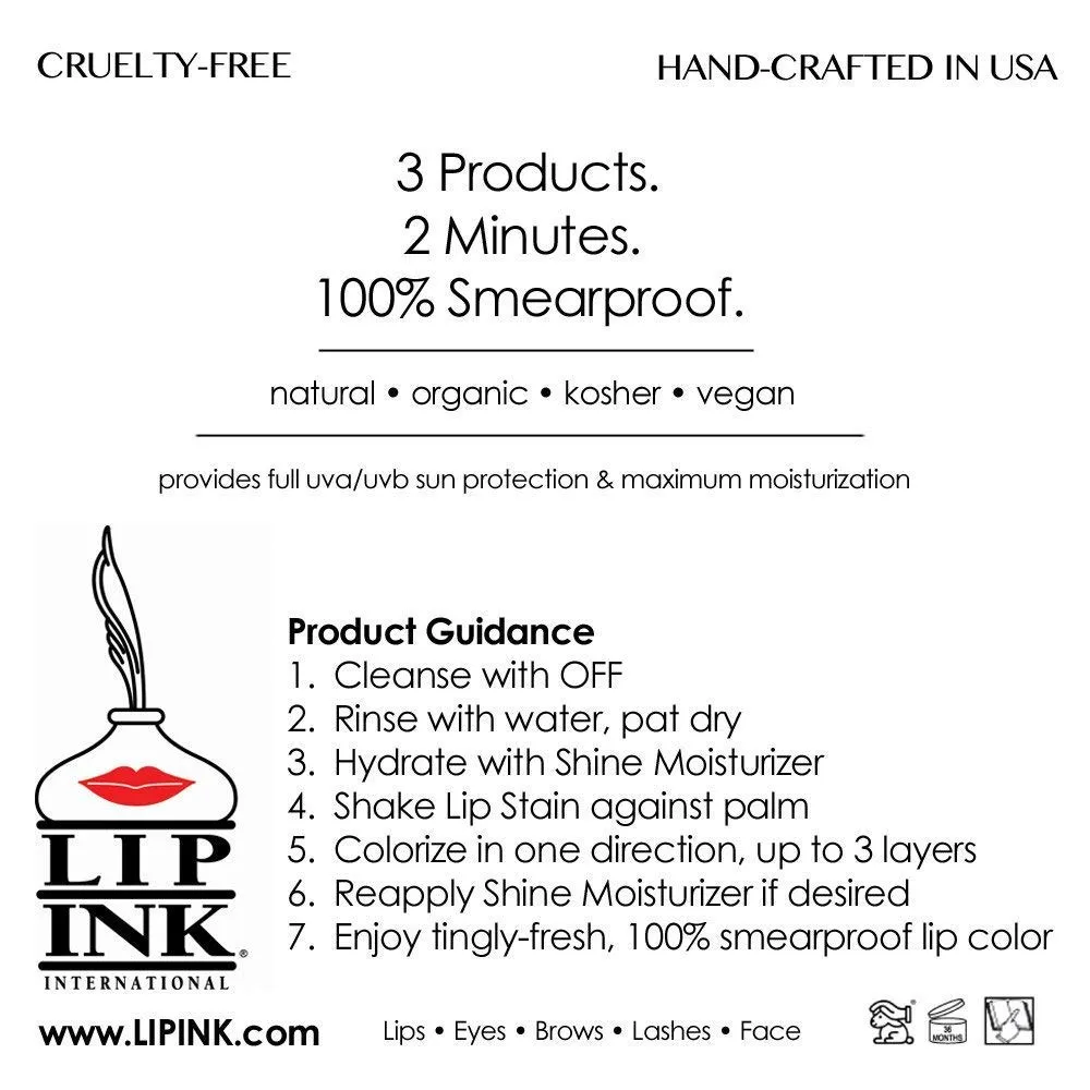 Lip Ink Liquid Trial Lip Kit - Champagne (Berry) | Natural & Organic Makeup for Women International | 100% Organic, Kosher, & Vegan