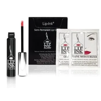 Lip Ink Trial Lip Kit - Tangerine | Liquid Lipstick 100% Smearproof Long-Lasting Waterproof Wax-Free Natural Organic Vegan Kosher Botanical 247 Confidence Cosmetics USA Self Manufactured Since 1995