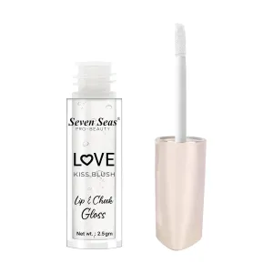 Lip Love Kiss Blush Nourishes & Hydrates Dry Chapped Lips | Long Lasting, Lightweight & Moisturizing Liquid Lip Tint for Women Enriched with Shea Butter Glossy Finish (Transparent)