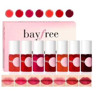 Lip Tint Stain Set, Lip Stain Long Lasting Waterproof, Lightweight, Non-sticky, Transfer-Proof, Matte Finish (fruit land)