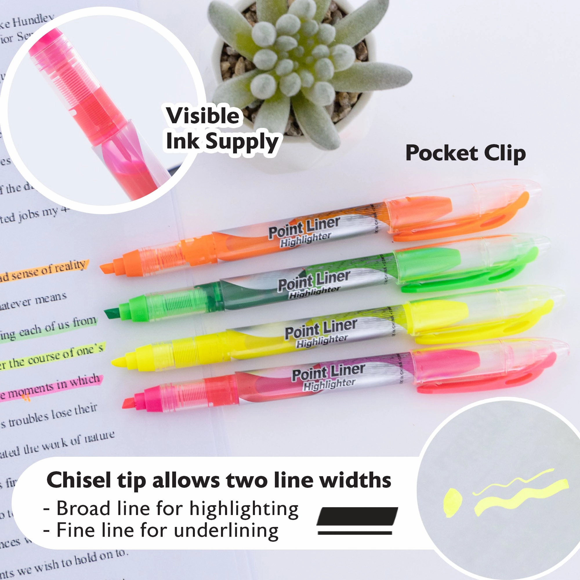 Liquid Pen Style Fluorescent Highlighter Yellow