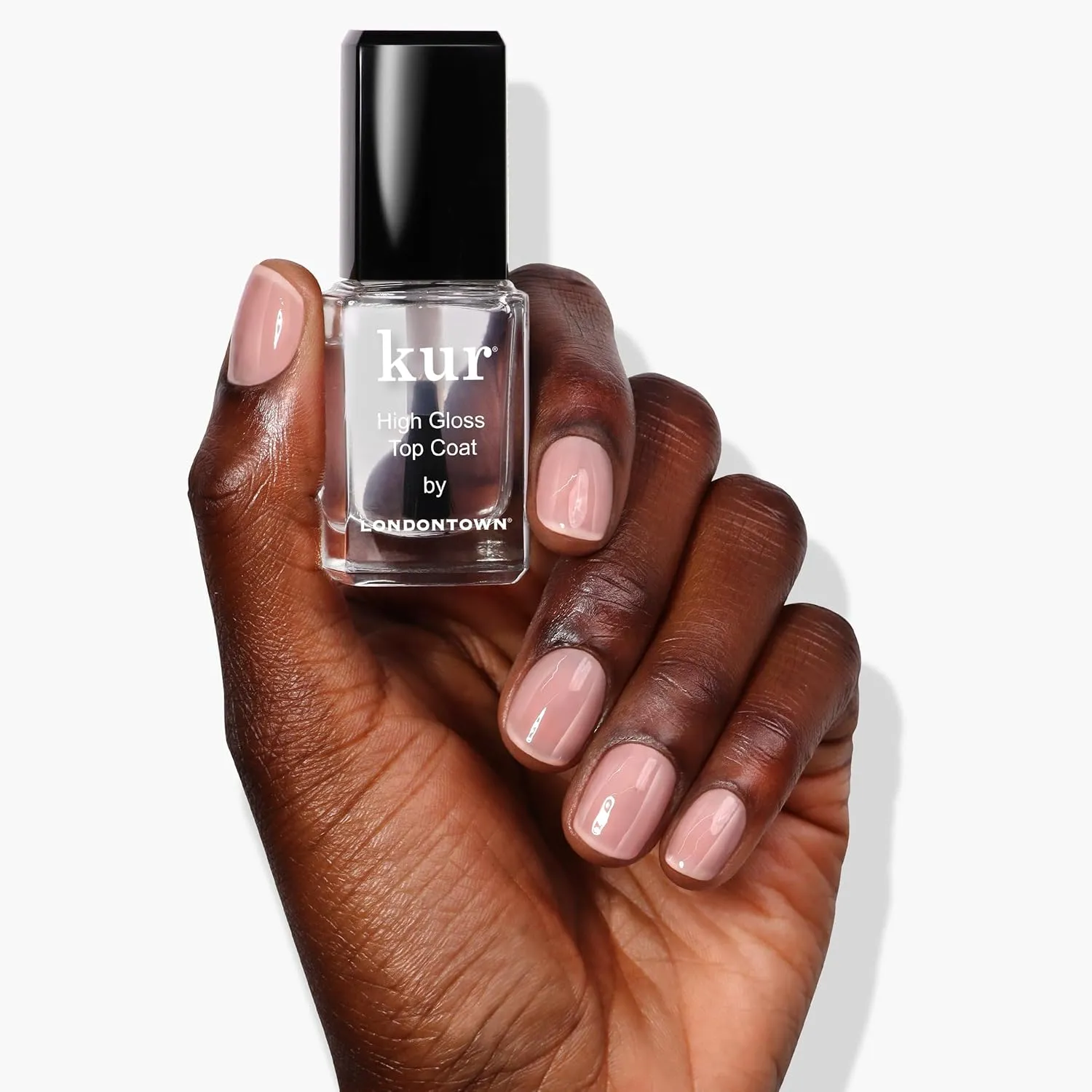 LONDONTOWN High Shine Glossy Top Coat Nail Polish, Long Lasting Wear, Vegan/Cruelty-Free Gluten-Free Formula .40fl oz
