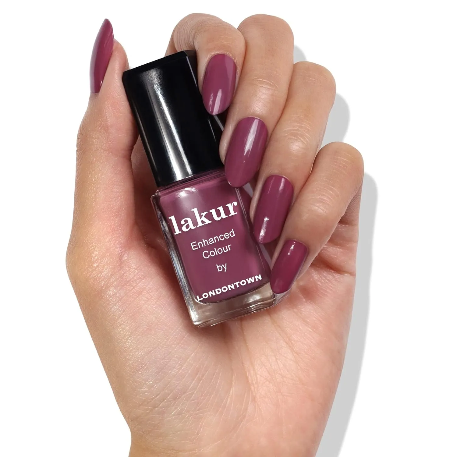 LONDONTOWN lakur Nail Polish - Chip-Resistant, Non-Toxic, Conditions & Hydrates Nails | Glossy Berry Purple, Best Year Ever, .40 fl oz