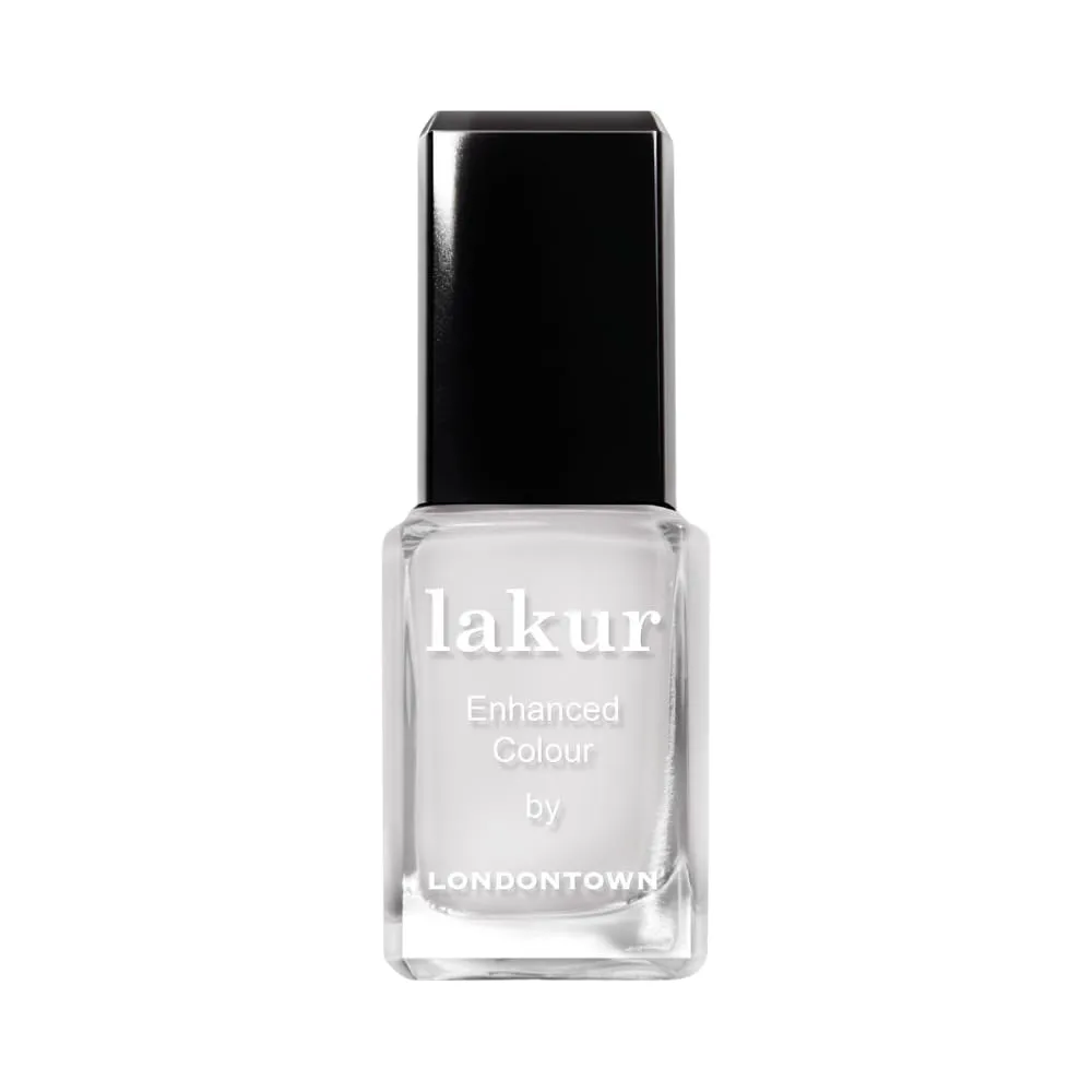 LONDONTOWN lakur Nail Polish - Chip-Resistant, Non-Toxic, Conditions & Hydrates Nails | Sheer Creamy White, Double Scoop, .40 fl oz
