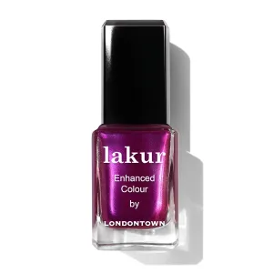 LONDONTOWN lakur Nail Polish - Chip-Resistant, Non-Toxic, Conditions & Hydrates Nails | Shimmery Grape Puple, Alexa, Let's Dance!, .40 fl oz