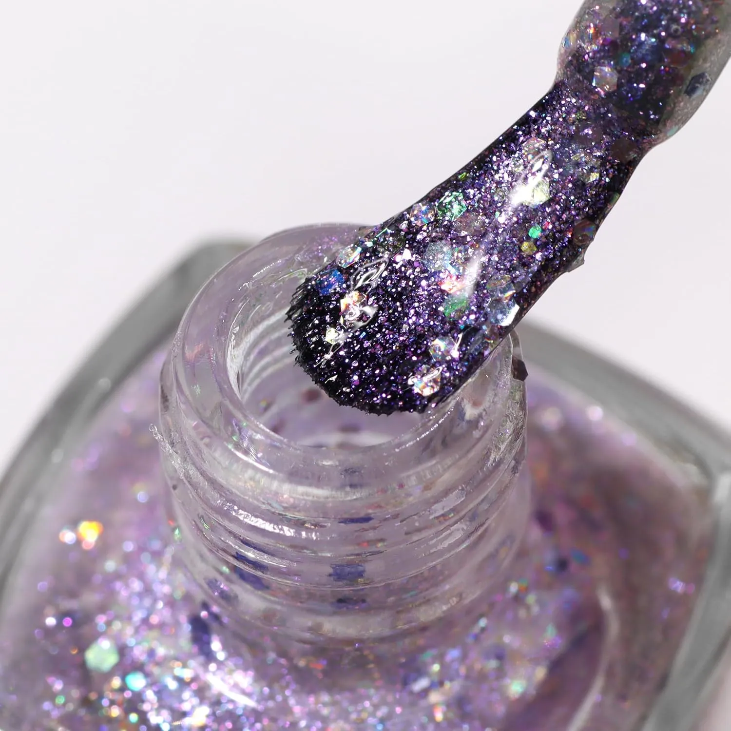 LONDONTOWN lakur Nail Polish - Chip-Resistant, Non-Toxic, Conditions & Hydrates Nails | Shimmery Holographic Purple, Grape Fizz, .40 fl oz