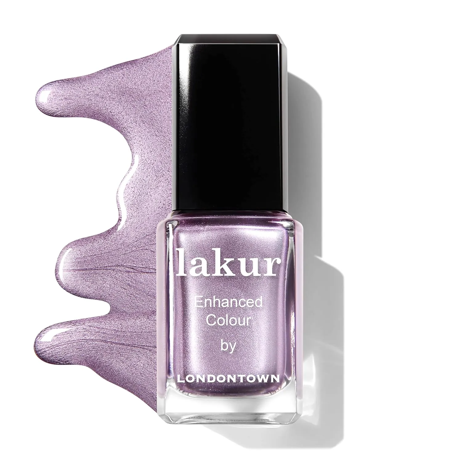 LONDONTOWN lakur Nail Polish - Chip-Resistant, Non-Toxic, Conditions & Hydrates Nails | Shimmery Metallic Purple, Brill-ant, .40 fl oz