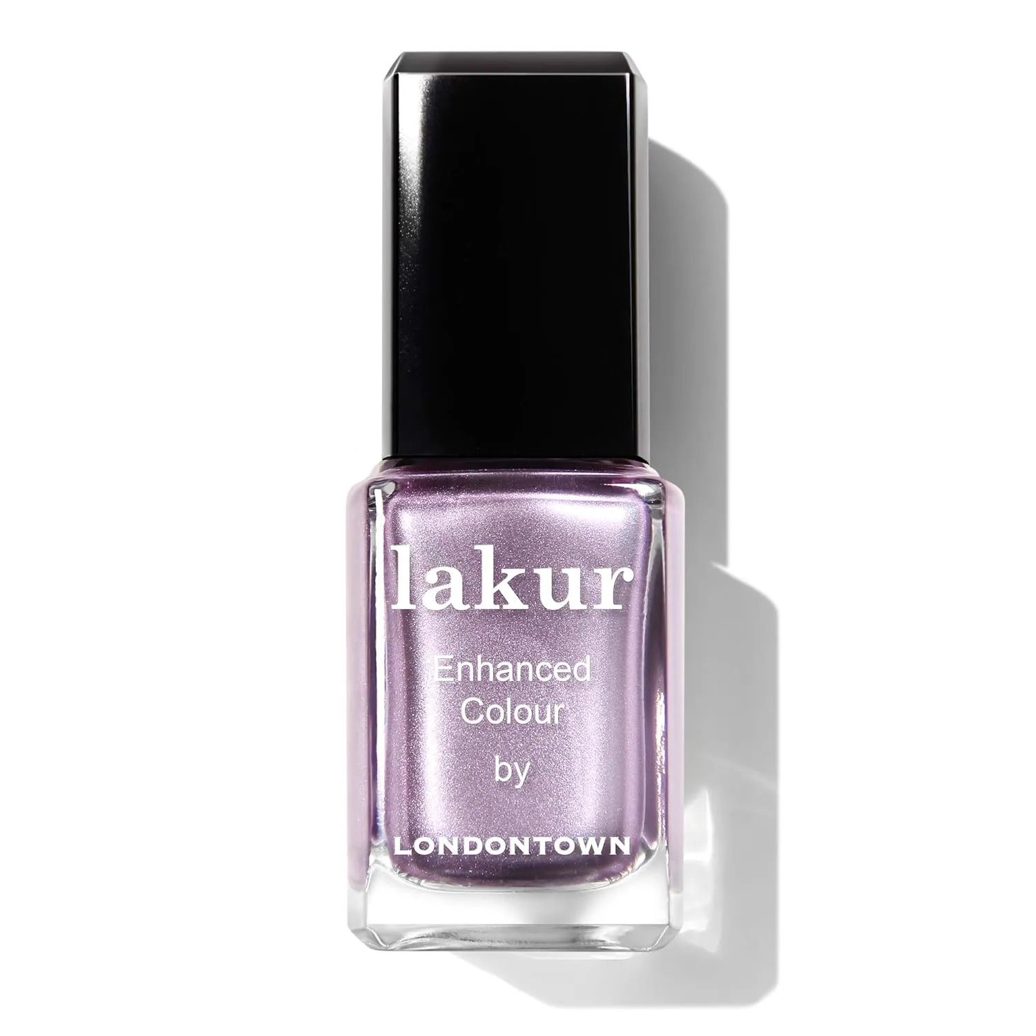 LONDONTOWN lakur Nail Polish - Chip-Resistant, Non-Toxic, Conditions & Hydrates Nails | Shimmery Metallic Purple, Brill-ant, .40 fl oz
