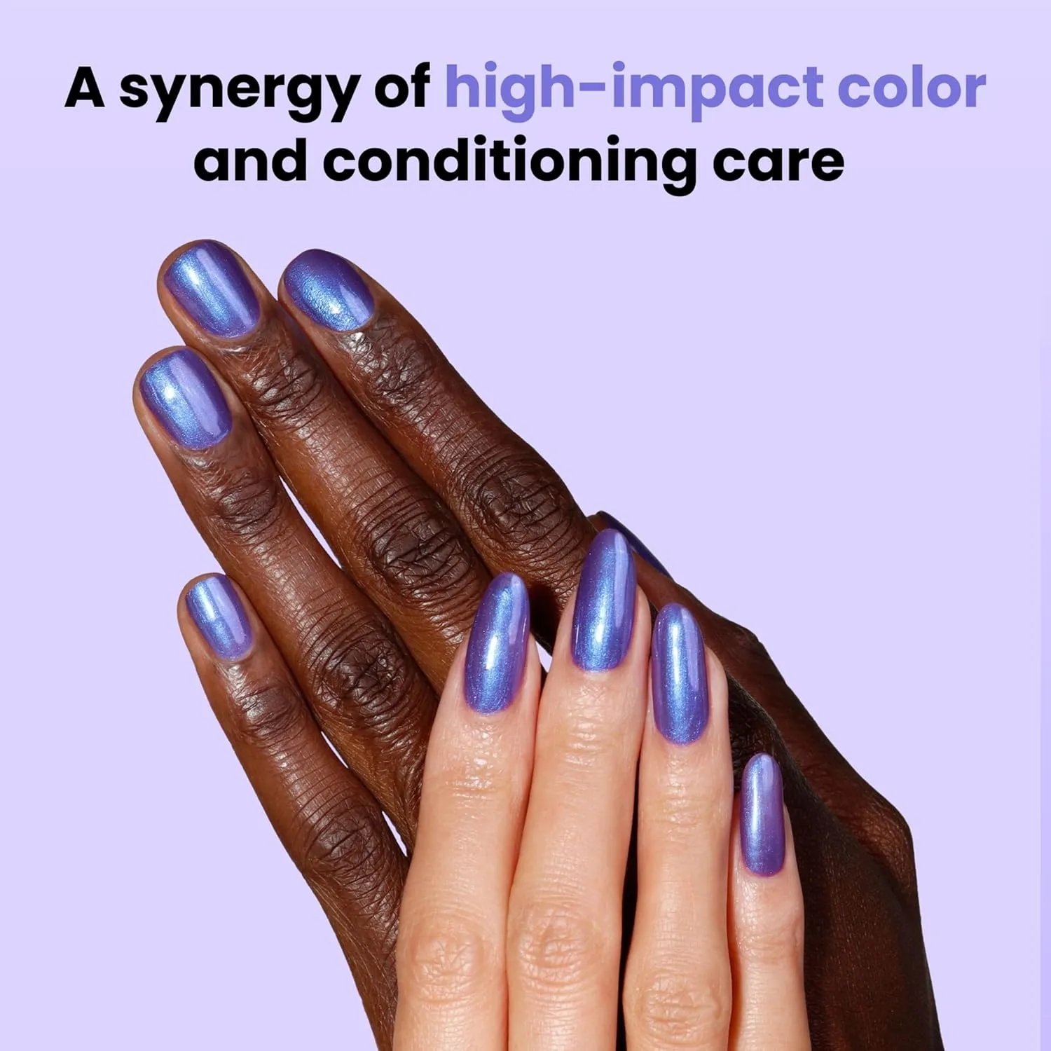 LONDONTOWN lakur Nail Polish - Chip-Resistant, Non-Toxic, Conditions & Hydrates Nails | Shimmery Purple Blue Shift, Wildberry Freeze, .40 fl oz