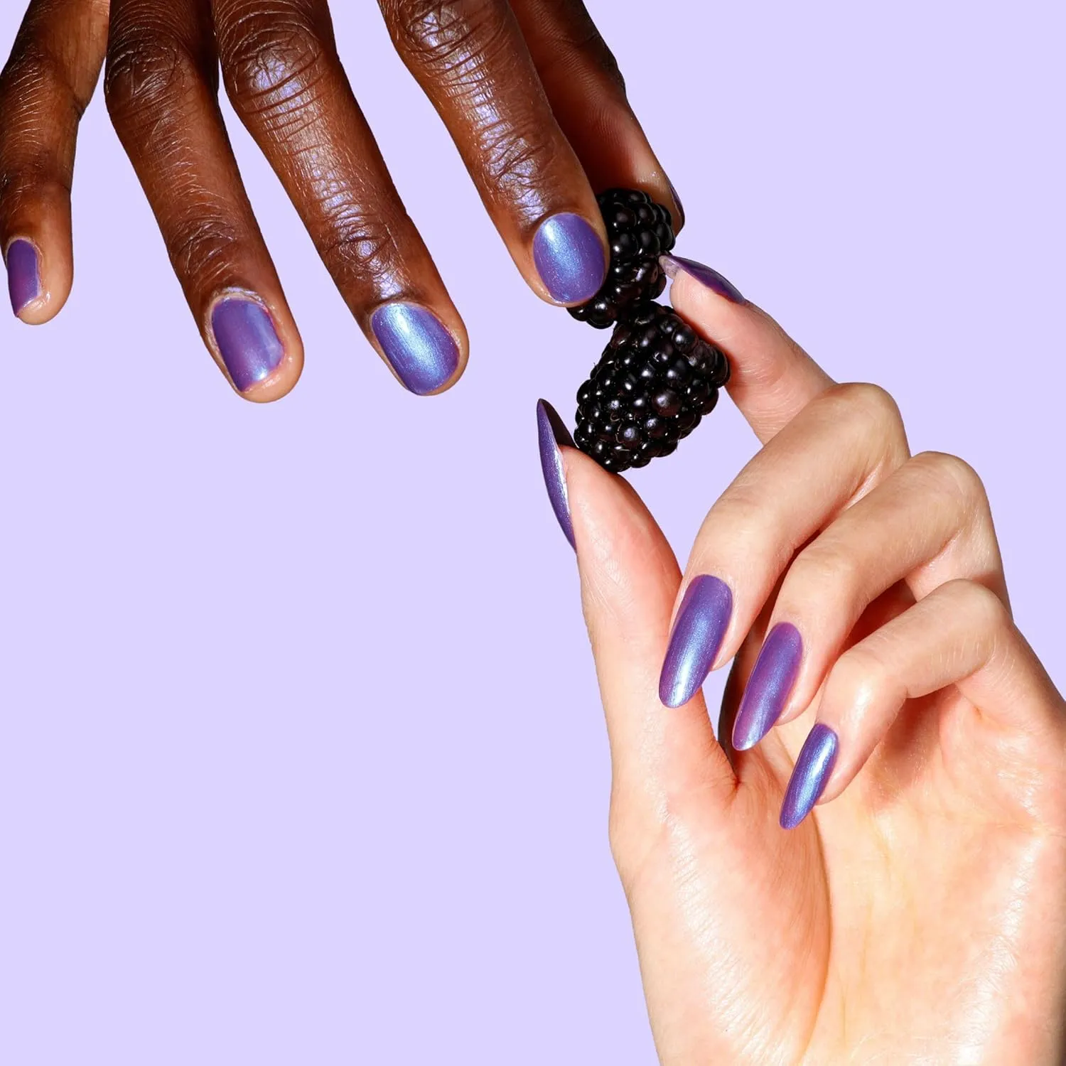 LONDONTOWN lakur Nail Polish - Chip-Resistant, Non-Toxic, Conditions & Hydrates Nails | Shimmery Purple Blue Shift, Wildberry Freeze, .40 fl oz