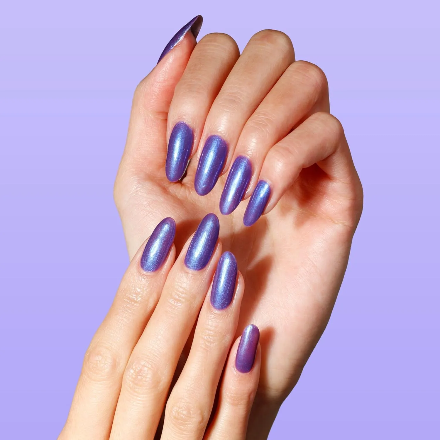 LONDONTOWN lakur Nail Polish - Chip-Resistant, Non-Toxic, Conditions & Hydrates Nails | Shimmery Purple Blue Shift, Wildberry Freeze, .40 fl oz