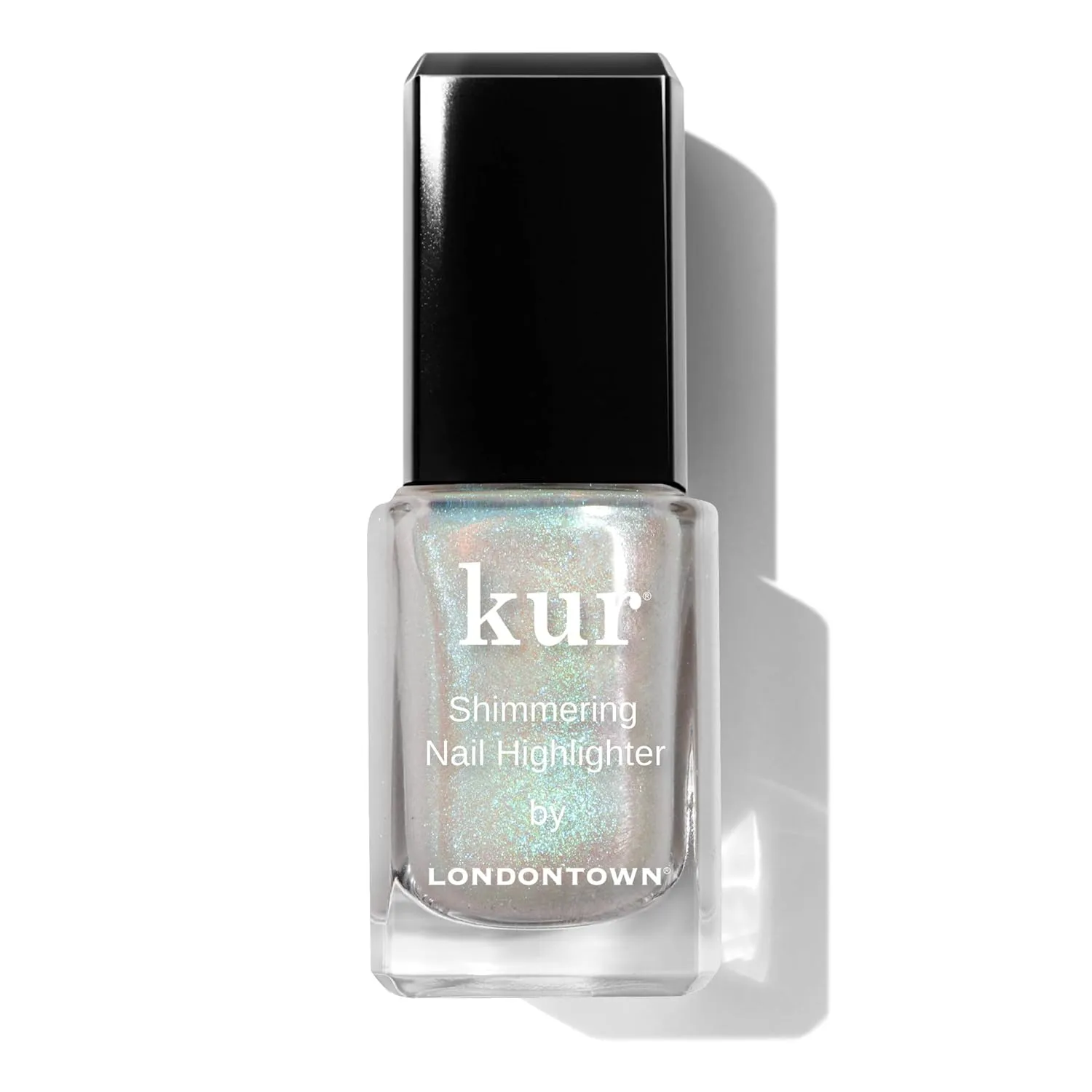LONDONTOWN Shimmer Nail Highlighter - Multi-Dimensional Iridescent Finish Nail Polish Treatment, Vegan Cruelty Free, Shimmery Pastel Opal Aurora Borealis, Stardust - .40fl oz