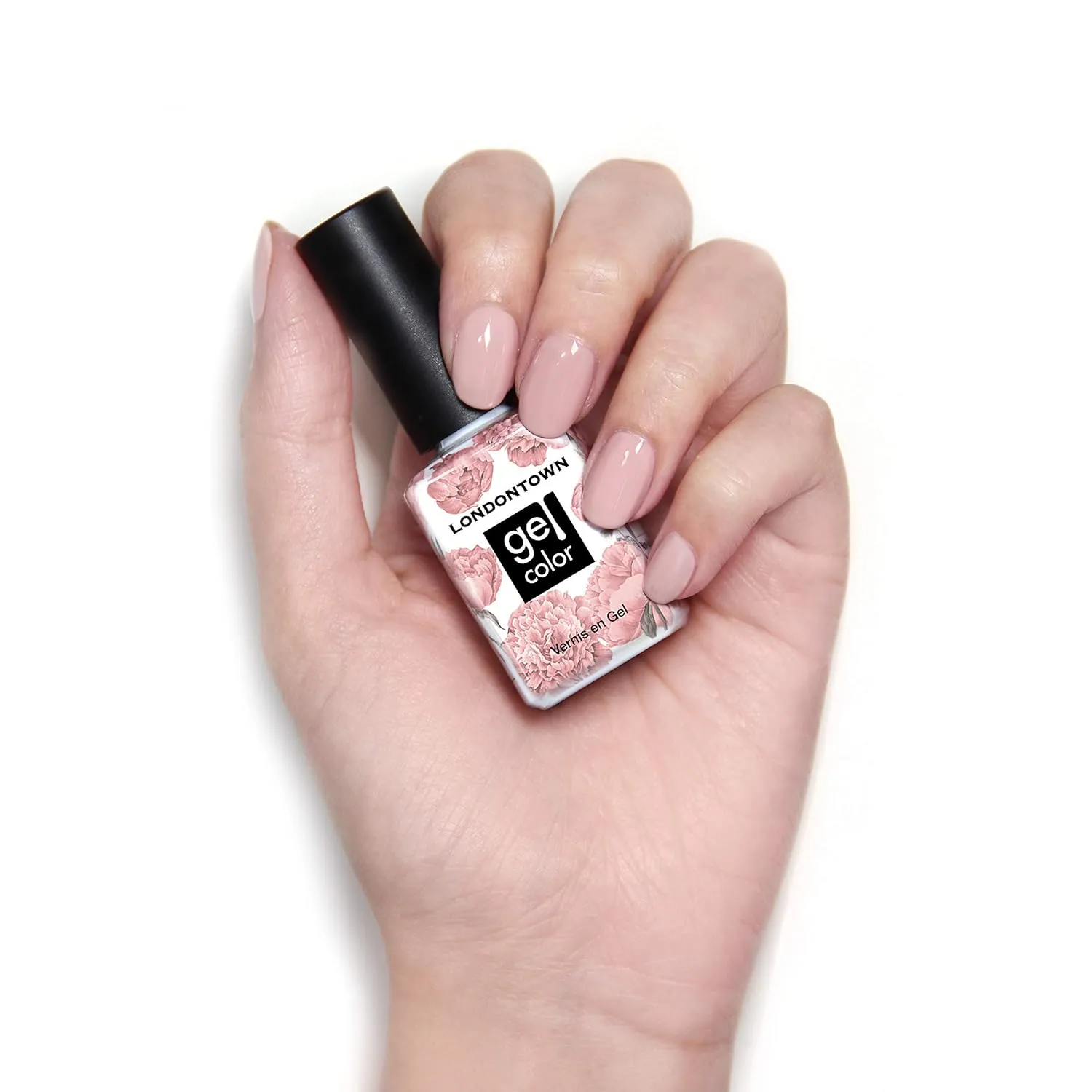LONDONTOWN UV/LED Gel Nail Polish - Long Lasting, Chip Resistant High Shine Color - Glossy Nude Pink, Make Me Blush, 12ml/.40fl oz