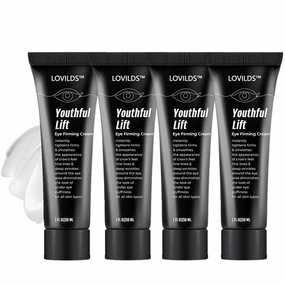 LOVILDS Youthful Lift Eye Firming Cream, Advanced Instant Firm Eye Cream, Anti Aging Eye Cream For Dark Circles, Puffiness & Bags, Reduce Wrinkles, Fine Lines, Moisturizating Skin (4 Pack)