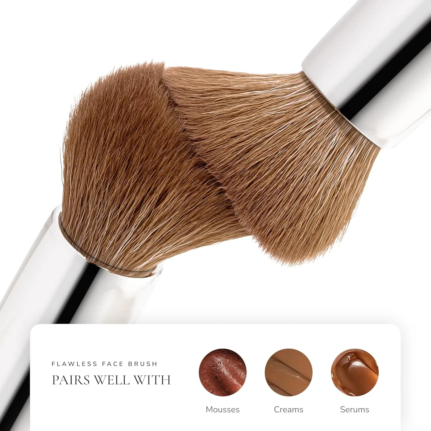 Loving Tan Flawless Face Tan Brush - Self Tanning & Contouring, Streak Free, Premium Bristles, Contouring, Free-standing, Vegan and Cruelty Free, Use with Mousse or Cream