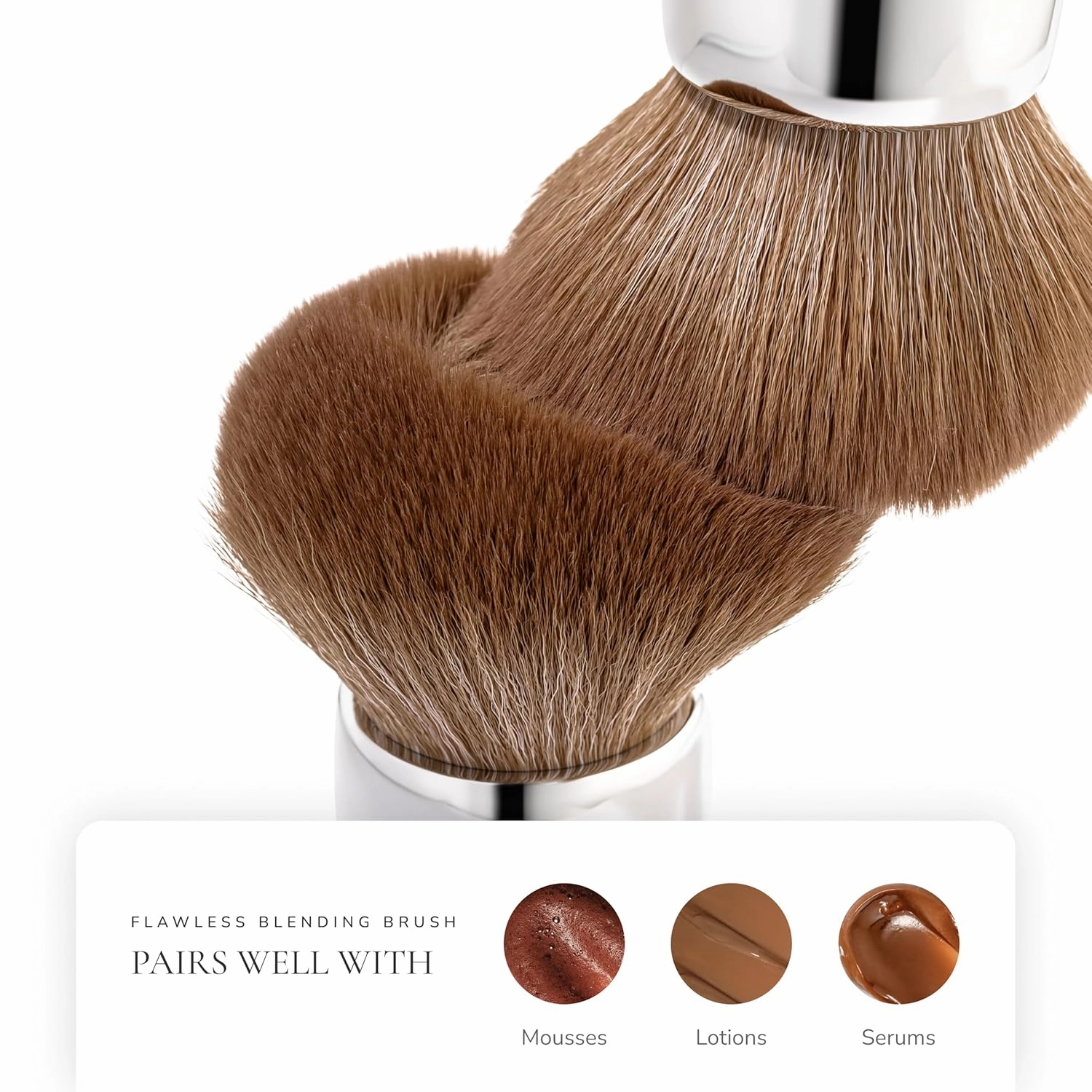 Loving Tan Flawless Blending Brush - Self Tanning Streak-Free Application, Ultra-Soft Vegan Bristles, Perfect for Tanning Hands & Feet, Free-Standing, Cruelty-Free, Use with Mousse or Cream