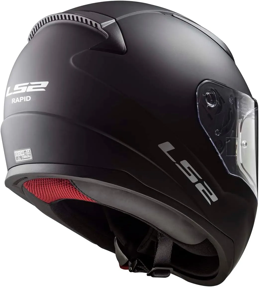 LS2 Helmets Rapid II Full Face Motorcycle Helmet (Matte Black - Large)