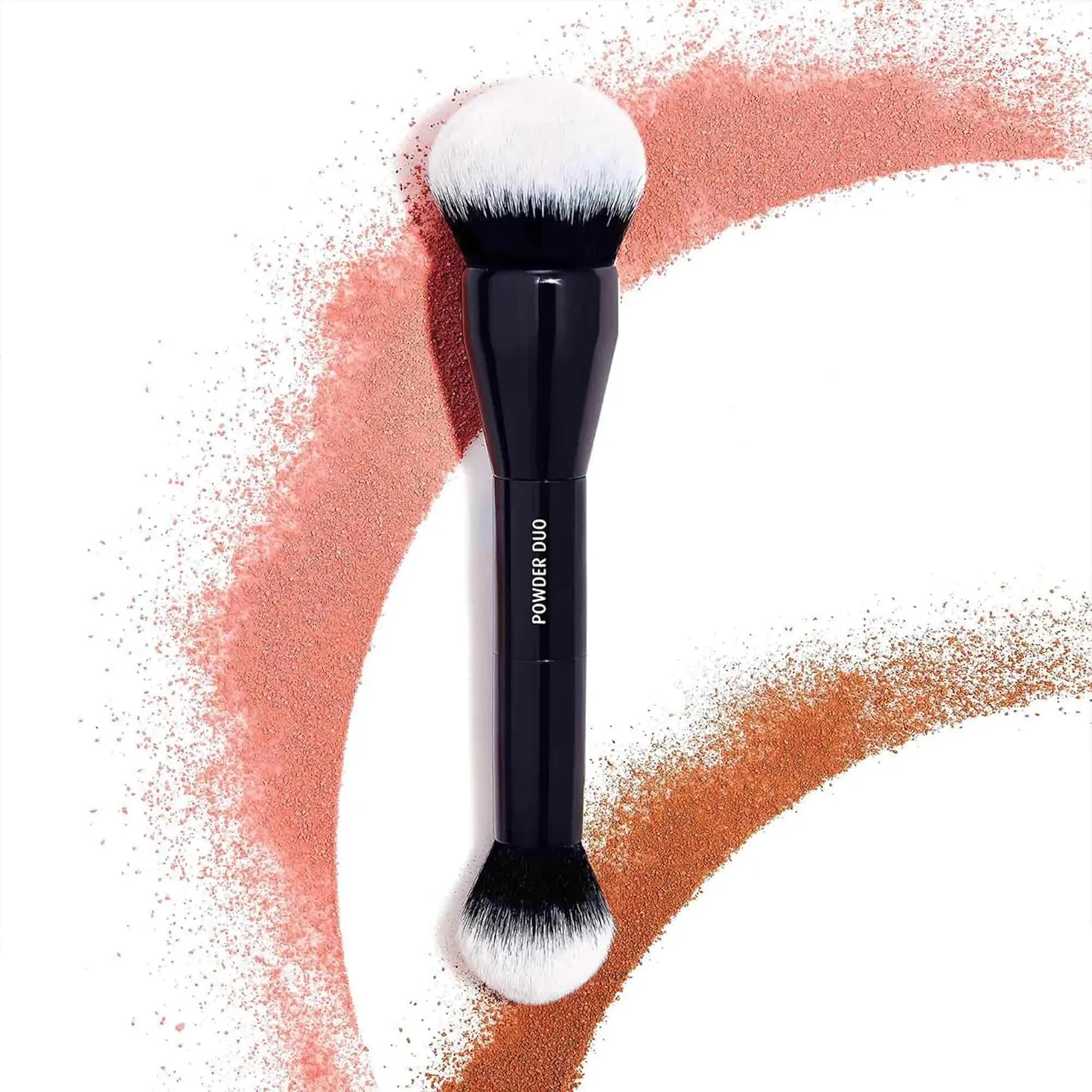 Lune Aster Powder Duo Brush - Multi-tasking, dual-ended vegan Powder Duo Brush.