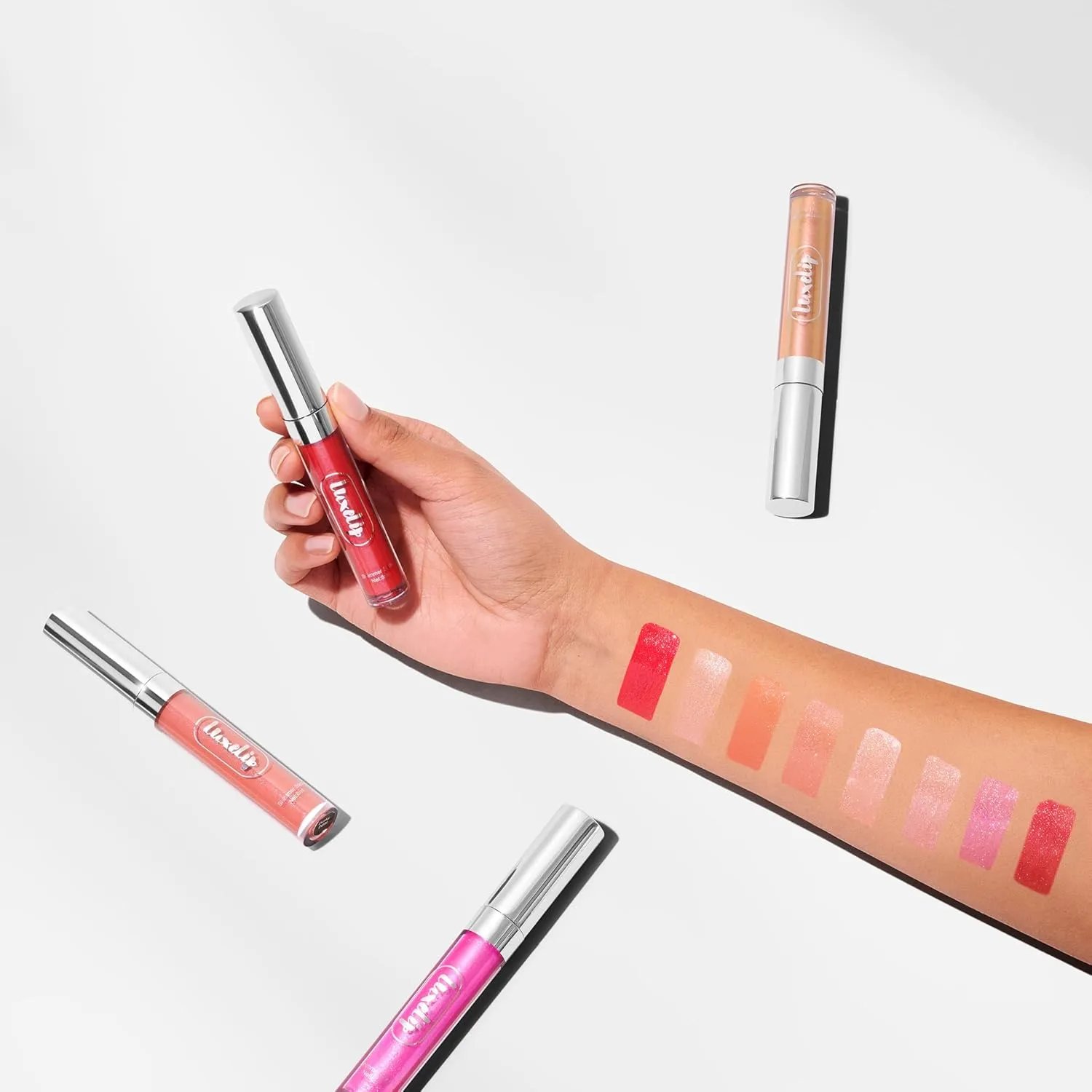 LuxeLip™ Shimmer Lip Gloss, Hydrating Non-Sticky Lip Gloss for Luminous Shine & Moisturized Lips, Lightweight, Long-Lasting Glossy Finish, Cruelty-Free Lip Makeup for Women (Petulant Blush, 8ml)