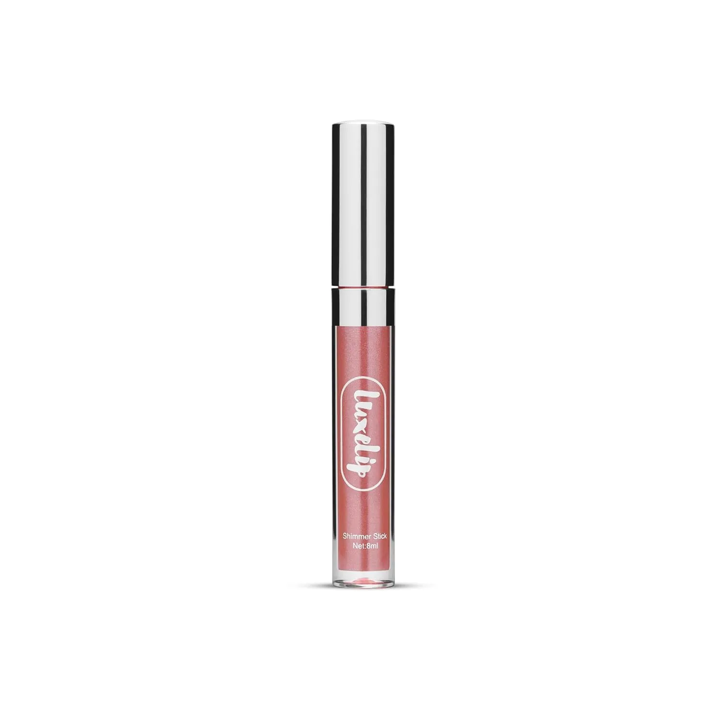 LuxeLip™ Shimmer Lip Gloss, Hydrating Non-Sticky Lip Gloss for Luminous Shine & Moisturized Lips, Lightweight, Long-Lasting Glossy Finish, Cruelty-Free Lip Makeup for Women (Petulant Blush, 8ml)