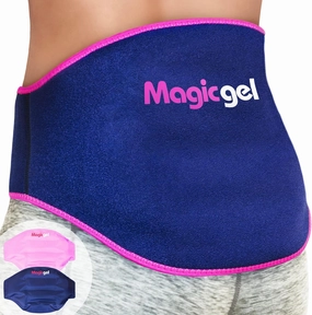 Magic Gel Ice Pack for Back Pain Relief | 2 Pack Reusable Lower Back Wrap for Hot or Cold Therapy | Relief for Lower Lumbar, Sciatic Nerve, Herniated or Degenerative Disc, Coccyx, Tailbone Pain