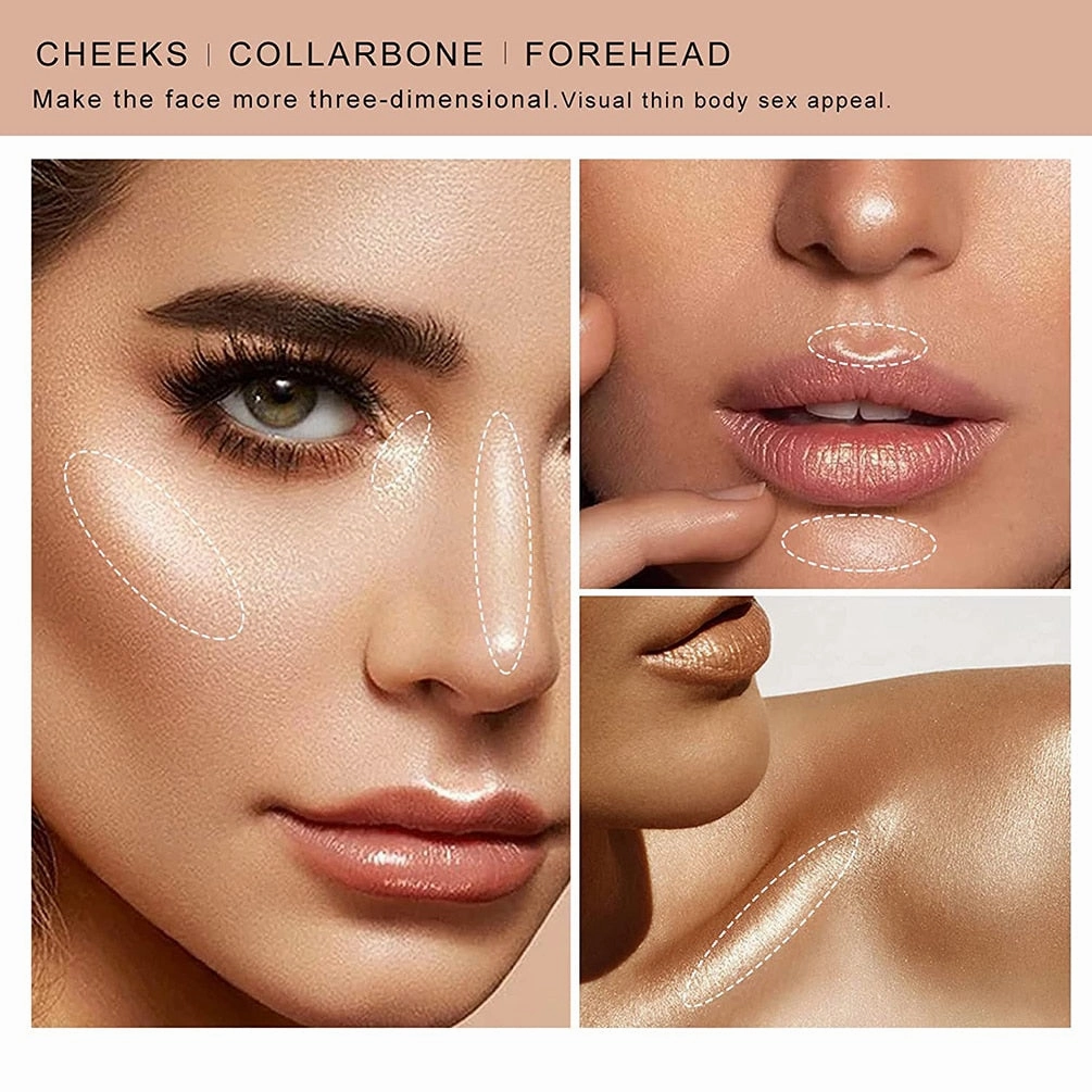 Magical Halo Highlighter Stick Makeup Glitter Contouring Bronzer For