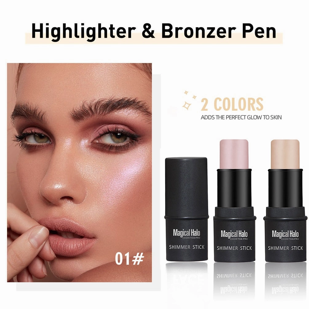 Magical Halo Highlighter Stick Makeup Glitter Contouring Bronzer For