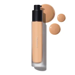 MAKE Beauty Diffusion Dew Skin Tint. Sheer to Medium Coverage Radiant Finish. Blurring, Smoothing, and Brightening for Glowing Complexion. Enhanced with Niacinamide and Adenosine. Beige 03