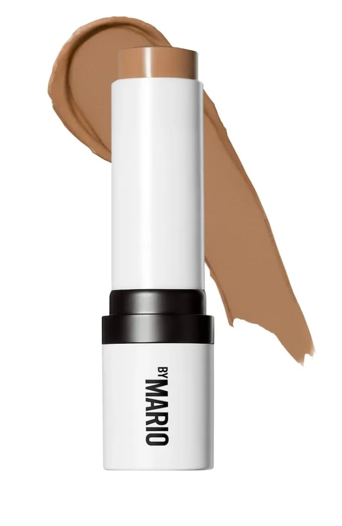 Make Up By Mario Cream Contour Stick with Buffing Brush, Dual-Ended, Natural Matte Finish Light Medium - natural matte finish for light to light-medium skin tones (understated cool)