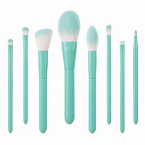 Make Up Brushes Set Makeup Brush Set 8 Pieces For Eyes And Face Contour Brushes With Soft Bristles And Wooden Handle Makeup Tools Set(Green)