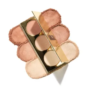 Makeup Highlighter Palette Trio (Starstruck) by Gerard Cosmetics, Vegan Powder Highlighter Makeup Palette with Three Luminous Shades, Cruelty Free and Made in the USA