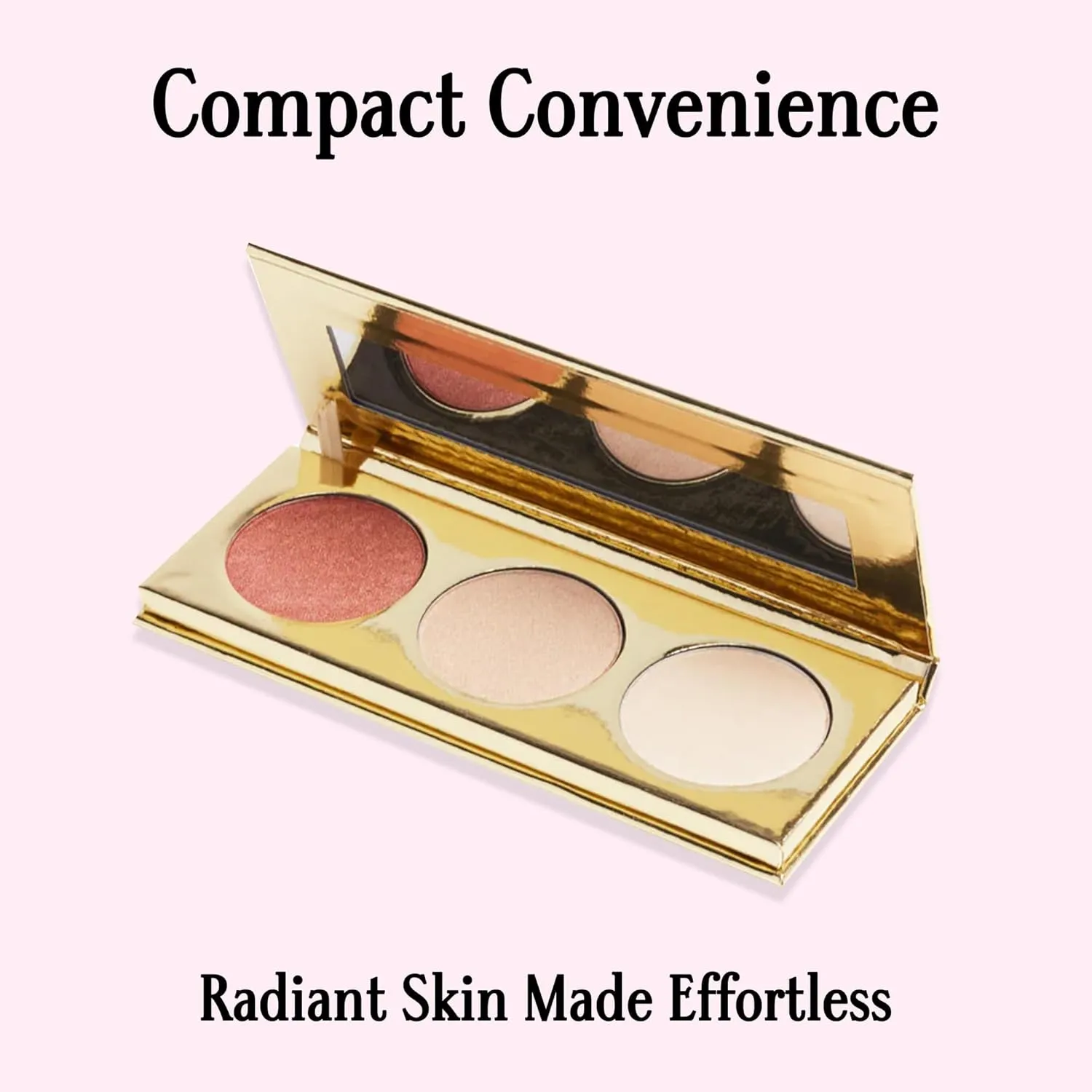 Makeup Highlighter Palette Trio (Starstruck) by Gerard Cosmetics, Vegan Powder Highlighter Makeup Palette with Three Luminous Shades, Cruelty Free and Made in the USA