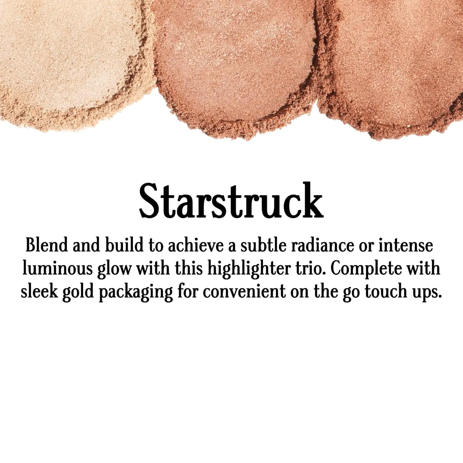 Makeup Highlighter Palette Trio (Starstruck) by Gerard Cosmetics, Vegan Powder Highlighter Makeup Palette with Three Luminous Shades, Cruelty Free and Made in the USA