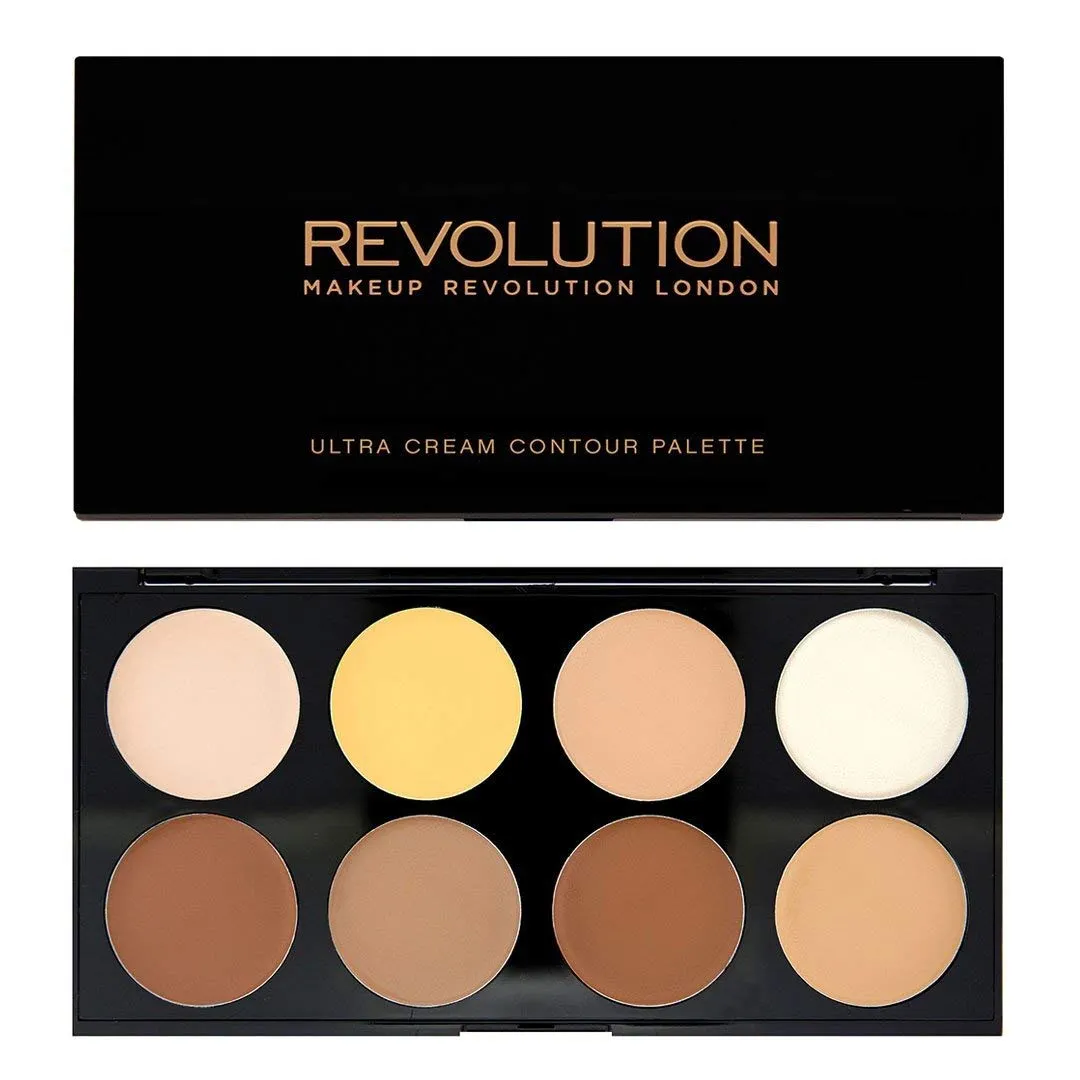 Makeup Revolution, Ultra Cream Contour Palette, Makeup Palette Includes Highlighter & Contour Shades, Vegan, 13g