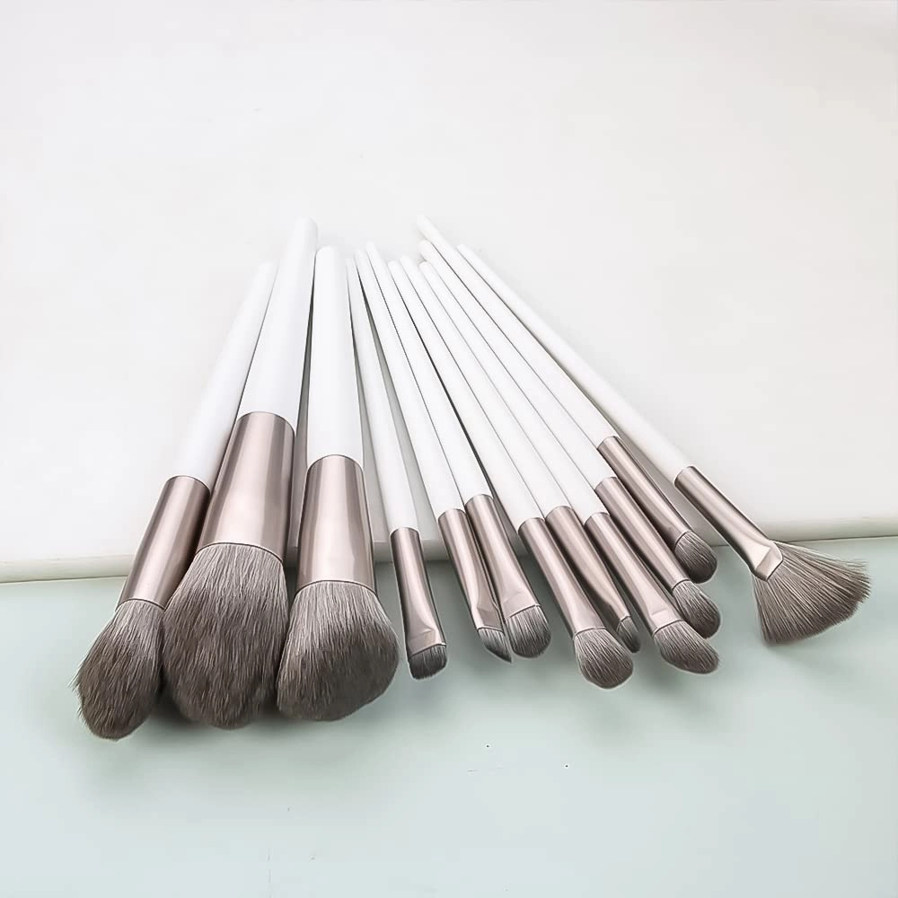 Makeup Brush Set 12pcs Premium Synthetic Makeup Brushes，Vegan Professional Make up Brush Kit Foundation Powder Blush Eyeshadow Eyebrow Contour Concealer Makeup Brushes Set 46-3