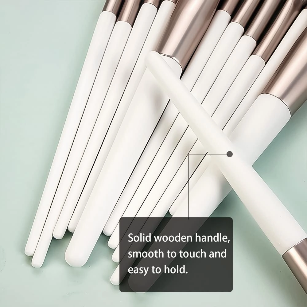 Makeup Brush Set 12pcs Premium Synthetic Makeup Brushes，Vegan Professional Make up Brush Kit Foundation Powder Blush Eyeshadow Eyebrow Contour Concealer Makeup Brushes Set 46-3
