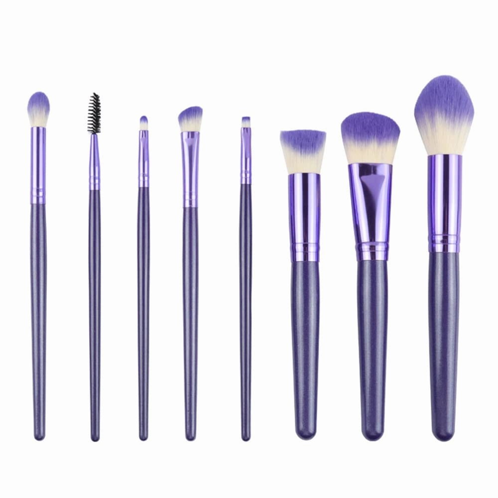 Makeup Brush Set, 8pcs Premium Synthetic Makeup Brushes Professional Make Up Brush Kit Foundation Powder Blush Eyeshadow Eyebrow Contour Concealer Makeup Brushes Set Durable Aluminum Ferrule Wooden Handle 25-1